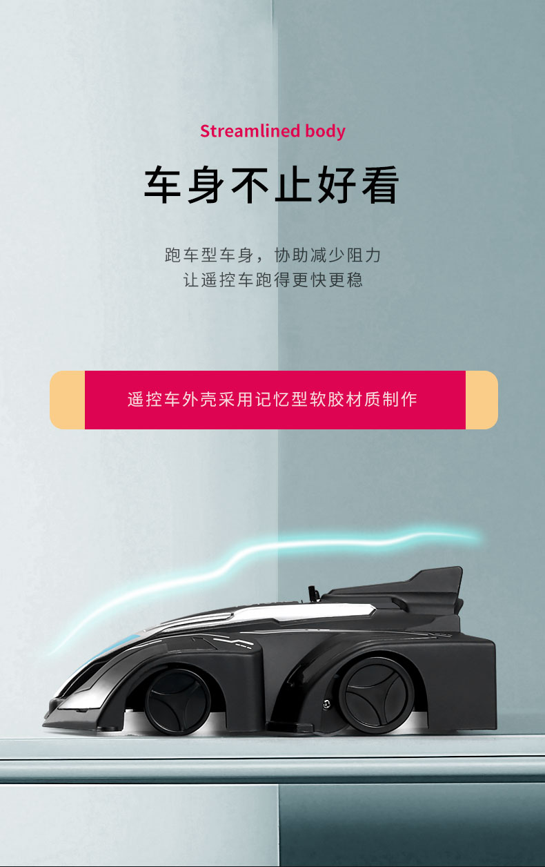@悅悅小家 爆款爬墻車遙控汽車上墻特技吸墻兒童玩具男孩4-12歲可充電動遙控賽車