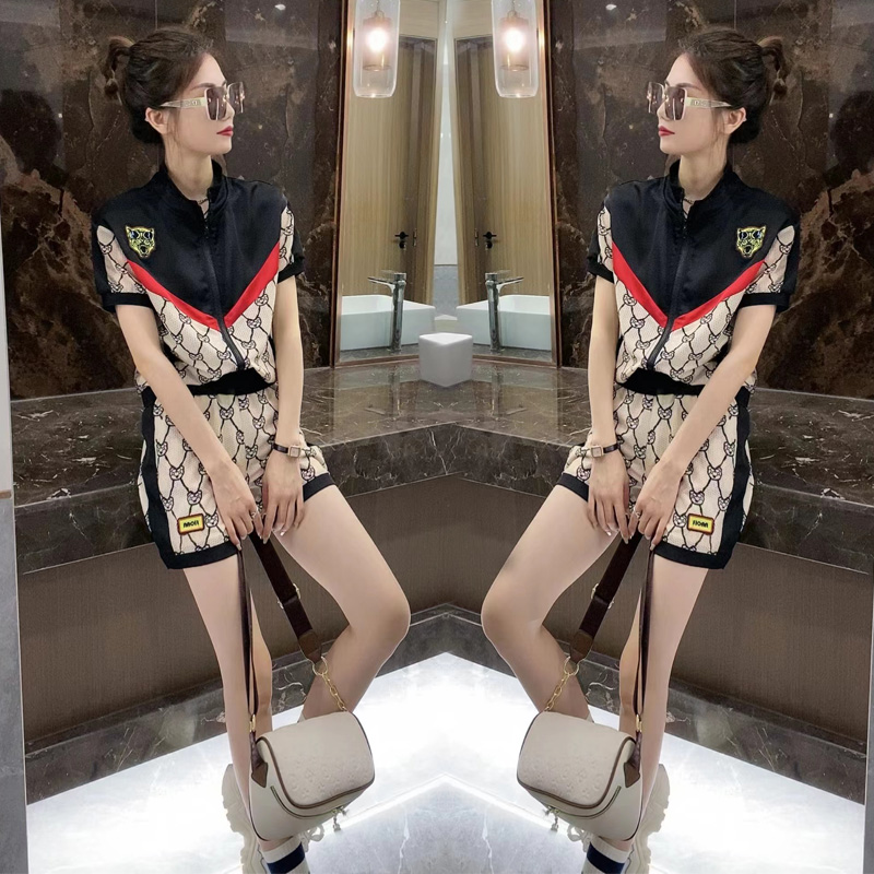 2023 Summer New Leisure Sports Suit Women Sun Protection Loose and thin Korean version high-end temperament two sets-Taobao