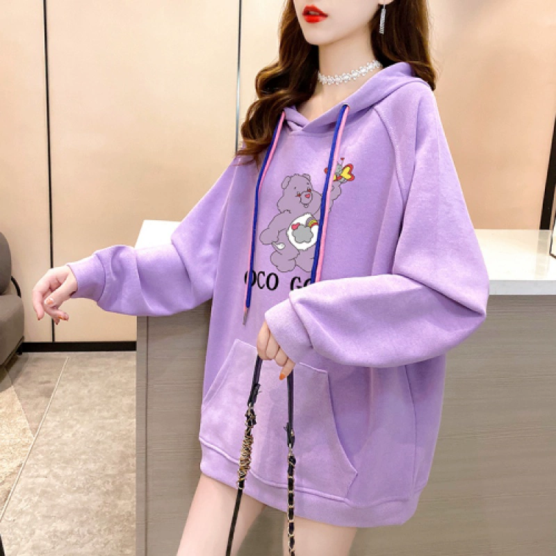 Áo len của phụ nữ mang thai mùa xuân và mùa thu giản dị thời trang ống rộng giữa thai kỳ dài cạp trễ mang thai giả hai quần áo mùa thu - Thể thao lông cừu / jumper