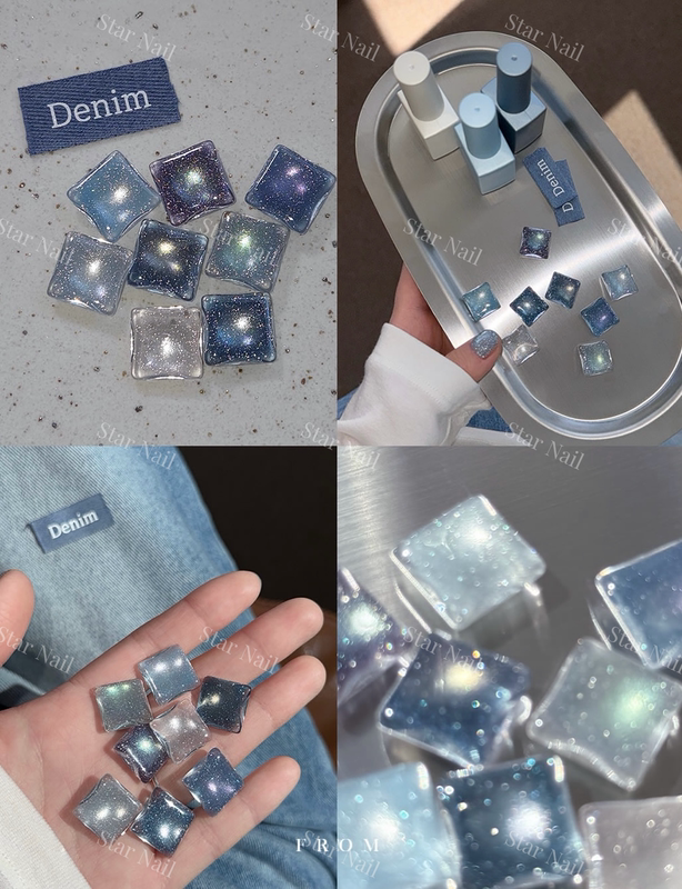 Star Nail Selects Fromthenail2026 Denim Denim Glitter Cat Eye Eight-Color Nail Polish Gel