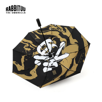 rabbituu sunscreen (Ping An)umbrella Mens tide automatic sun umbrella Parasol large sunny and rain dual-use folding