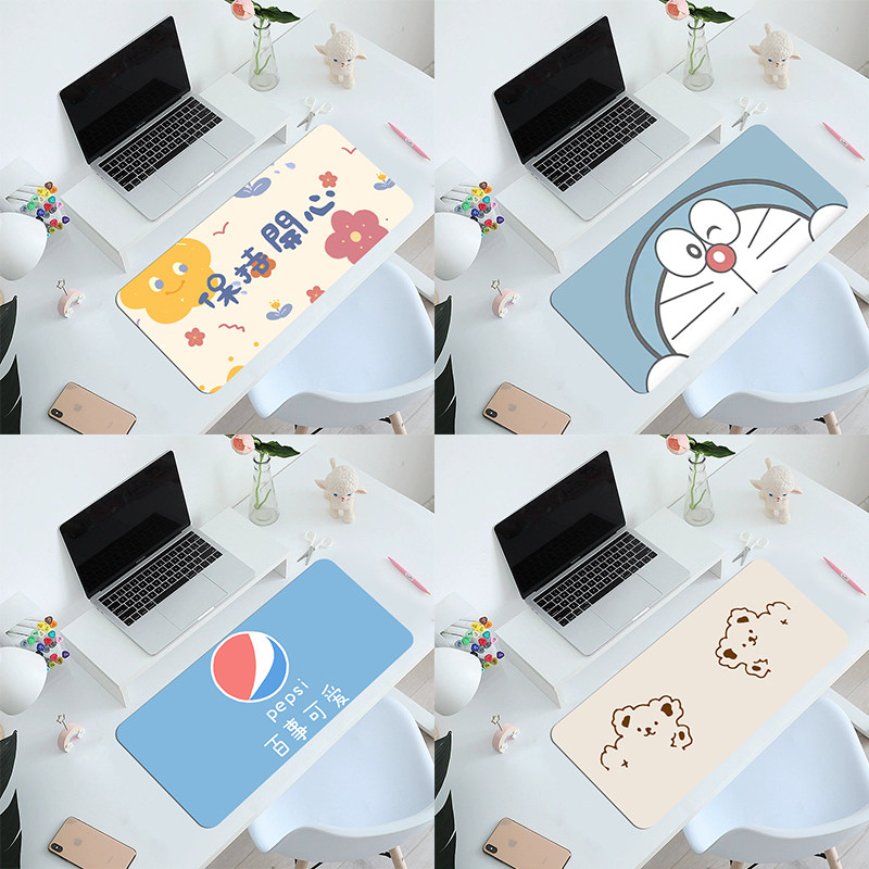 Cute mouse pad female wrist thickened lock edge can be customized large laptop game e-sports cartoon creative learning office Large non-slip keyboard pad student desk mat ins wind