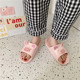 Korean cartoon home couple home indoor slippers bathroom non-slip cute boys and girls piggy sandals and slippers summer