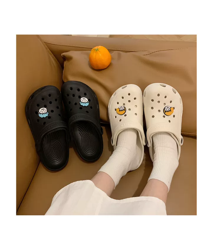 Crocs giày dành cho nam giới và phụ nữ trượt mùa hè y tá thời trang tiện nghi của nhà trượt cặp đôi dễ thương dép phẳng ins