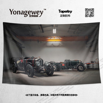 Bentley Blower 8 retro classic Le Mans endurance racing Photo surrounding decoration background cloth poster hanging cloth