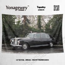 Rolls-Royce classic retro European old Phantom luxury car car surrounding decoration background wall cloth poster hanging cloth