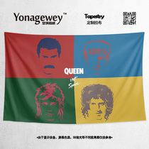 Queen Queen Band Bohemian Rhapsody Fledi creative surrounding background cloth poster tapestry hanging cloth