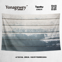 Wood grain wood board INS modern style bedroom dormitory bedside renovation decoration painting background wall cloth hanging cloth home fabric art