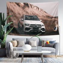 Mercedes-Benz AMG GLE 63 car SUV modification shop surrounding wall cloth decorative background cloth poster hanging cloth carpet painting