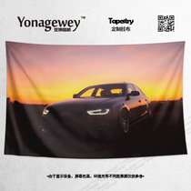 Audi A4 S4 RS4 performance car wagon hunting car decoration painting background wall cloth poster tapestry hanging cloth