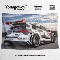 Volkswagen Golf GTI surrounding garage car shop dormitory decoration poster background cloth hanging wall cloth tapestry