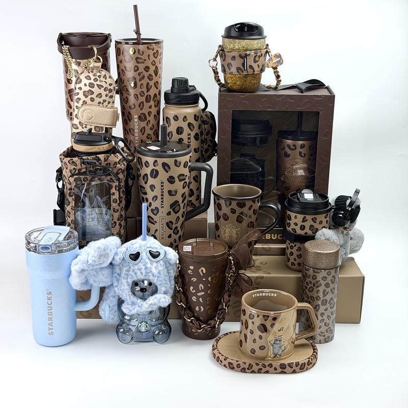 Starbucks Cup Leopard Print Coffee Retro Ceramic Mug Glass Cup Stainless Steel Portable Thermos Gift Box Starbucks Cup Leopard Print Coffee Retro Ceramic Mug Glass Cup Stainless Steel Portable Thermos Gift Box