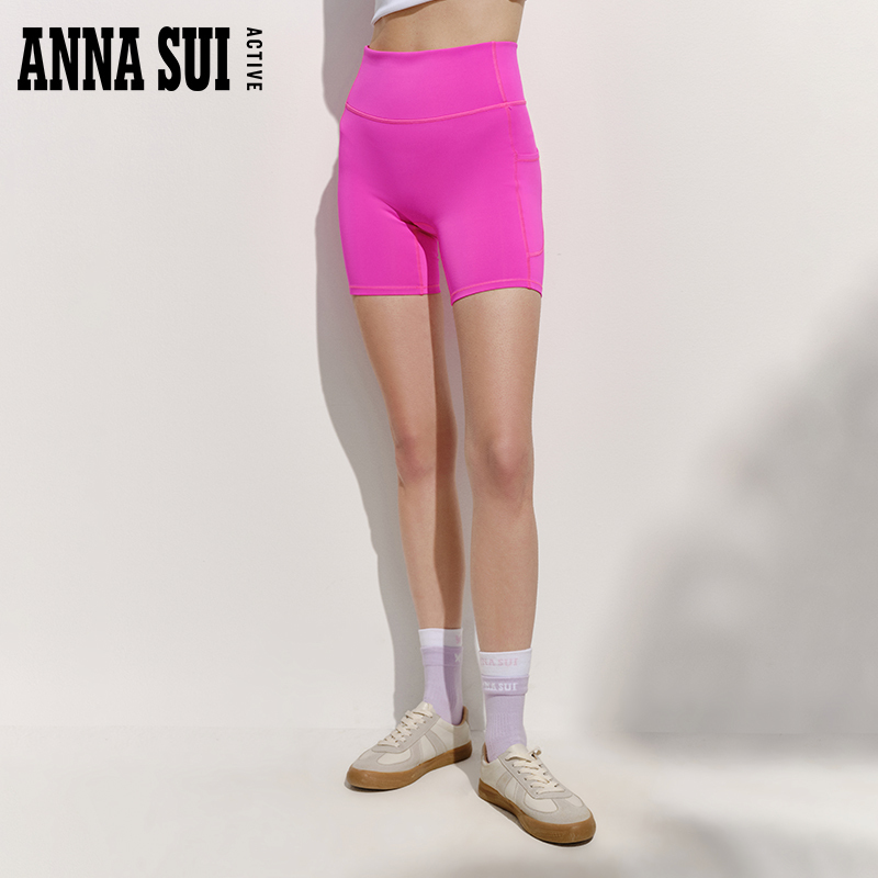 Anna Sui Anna Su Sports Hara Women's Short Stretch Sports Cycling Pants 3A Antibacterial Bright Color Shorts