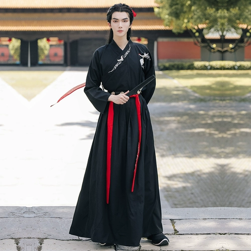 Черное спортивное ханьфу для мальчиков, коллекция 2022, китайский стиль, осеннее