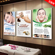 Pure Chinese medicine mask advertising poster aloe vera skin skin beauty salon freckle propaganda painting point mole map wall chart