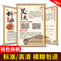 Traditional Chinese medicine health physiotherapy pictures moxibustion acupuncture massage massage Beauty Salon Project poster wall chart advertising posters
