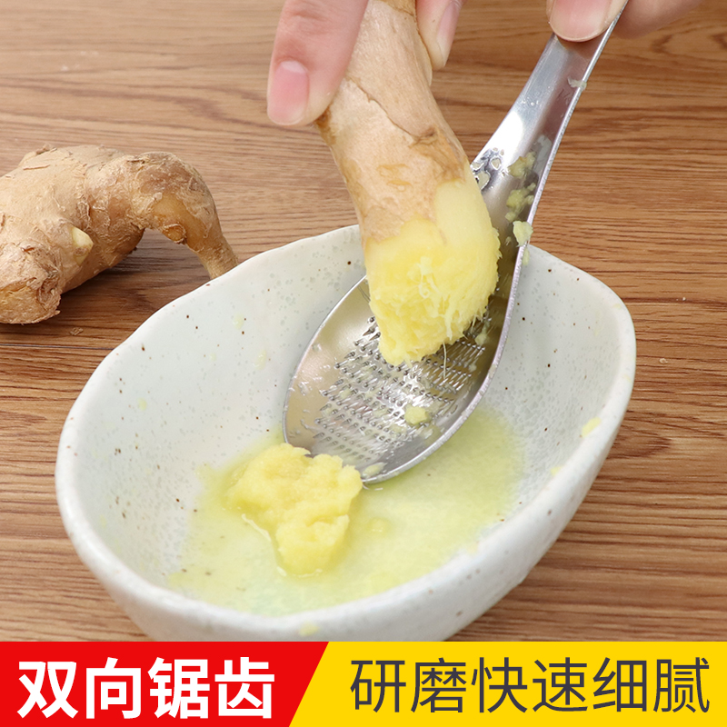 Home Ginger Garlic Grinders Grinders Grinding Ginger Mud Mashed Garlic Mashed Garlic End Tool Manual Grinders Stainless Steel Grinding Spoon