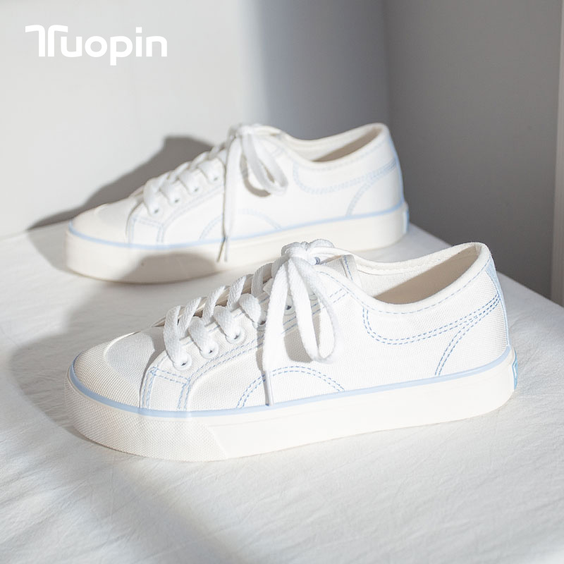Pint Sailor Cloth Shoes Women 2022 Summer New Ulzzang Casual Sports Board Shoes 100 Hitch Tide Little White Shoes