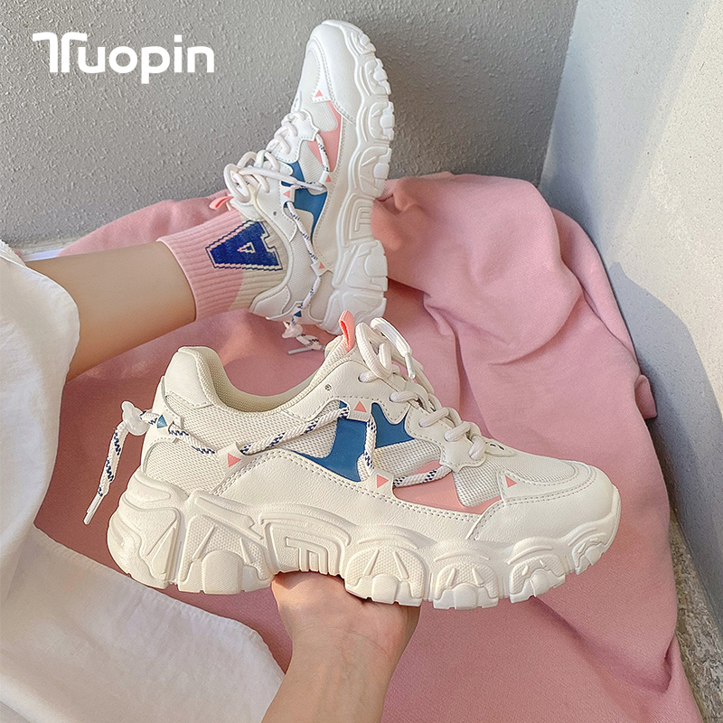 Products Old Daddy Shoes Women Ins Tide 2022 New Summer 100 Hitch Thick Bottom Mesh Surface Breathable Casual Sports Shoes