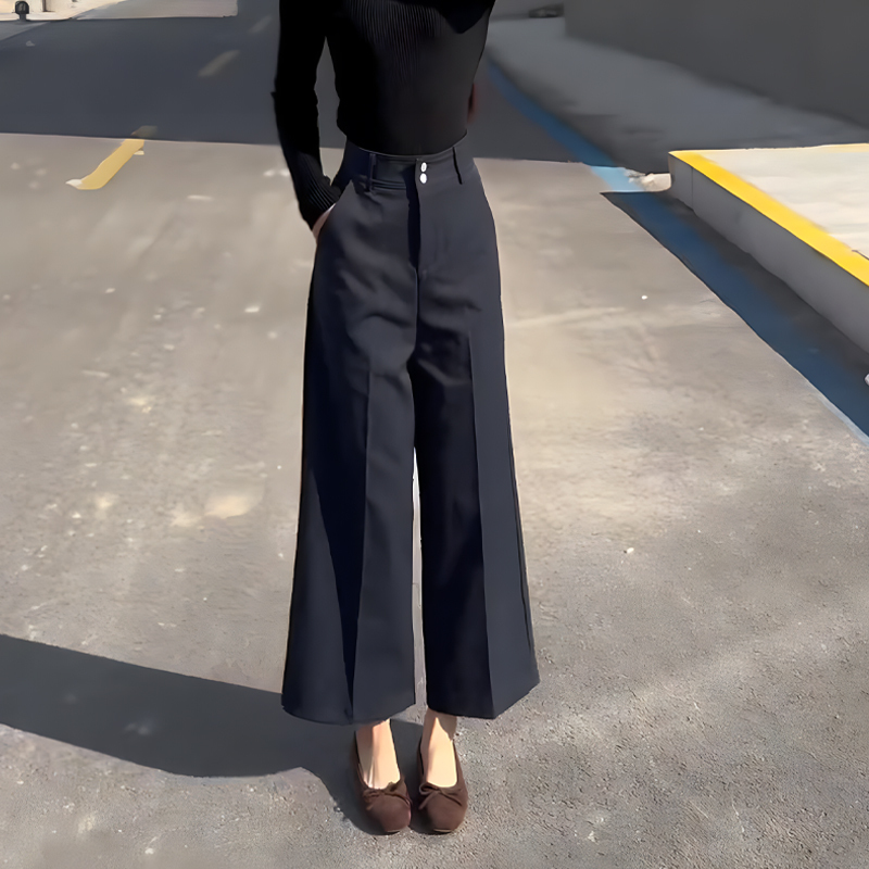 Black Suit Pants for Women 2026 Summer New Fashion Stylish Versatile High-Waisted Slimming Straight-Leg Pants Black Suit Pants for Women 2026 Summer New Fashion Stylish Versatile High-Waisted Slimming Straight-Leg Pants