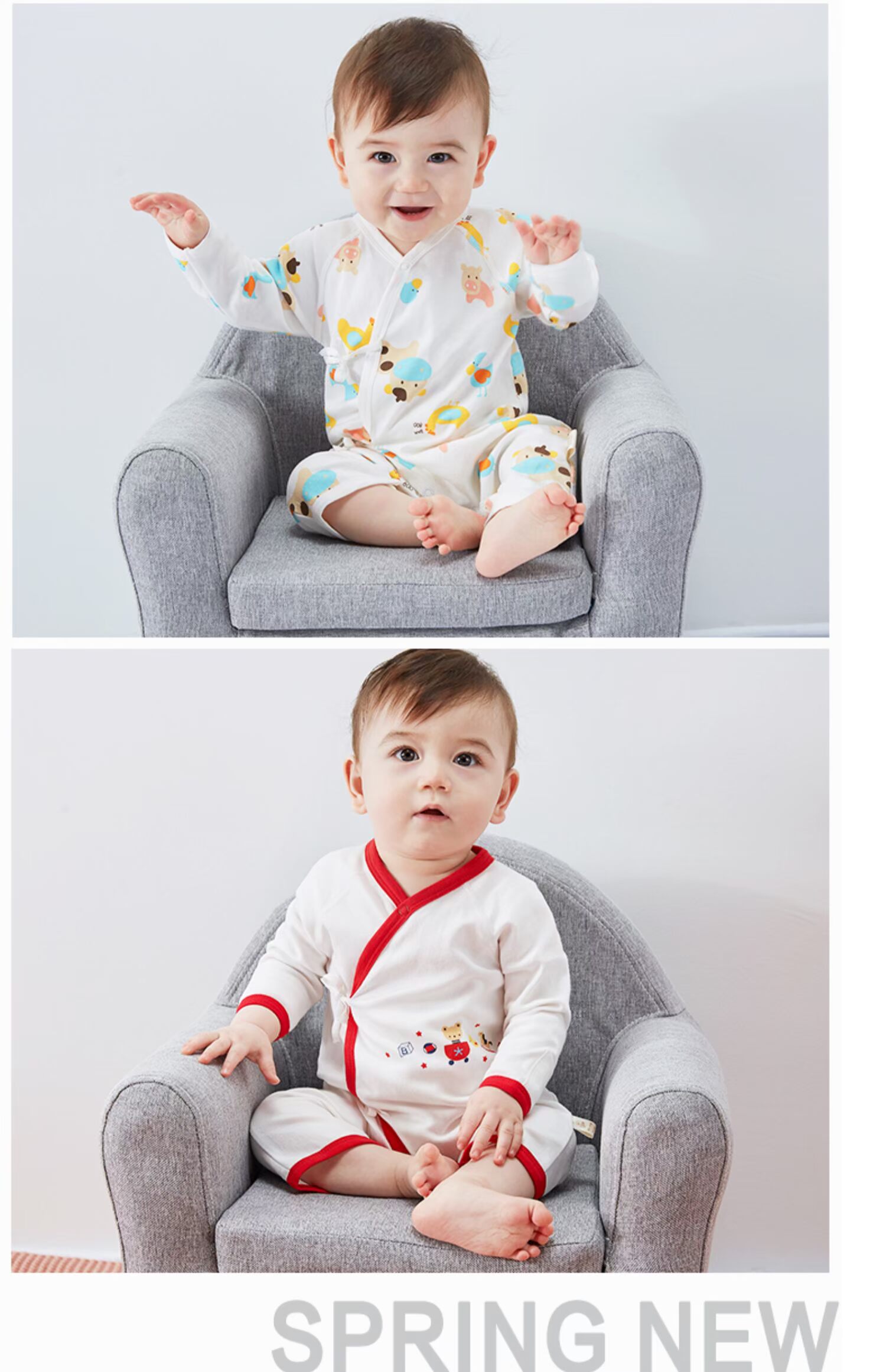 Onesies bé xuân và mùa thu bé romper sơ sinh rắm quần áo bé quần áo trẻ em quần áo tam giác nam và nữ - Áo liền quần bodysuit cho bé sơ sinh