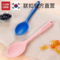 Kitchen tabletop children with silicone shovel spoon home kitchen temperature resistant high pot shovel non-stick pot for kitchen soup spoon
