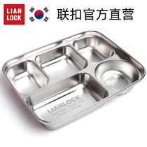 Koreas import 304 stainless steel plate children adults deepen the snack plate dining room dining break
