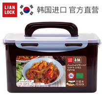 South Korea imported crisper kimchi box sealed plastic rectangular large capacity refrigerator with lid storage box with handle