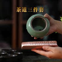 Bozhitang copper handmade tea pull out the tea spoon the tea needle the Kung Fu tea path the tea set accessories