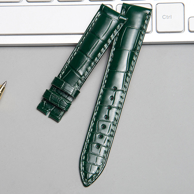 Artisanal crocodile leather watches with men and women genuine leather watches with surrogates CardiaEurope Omega romans Chopin green