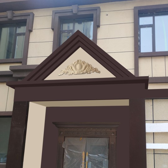 EPS relief relief door head flower European villa exterior wall decoration relief Imitation sandstone triangle mountain flower Finished product