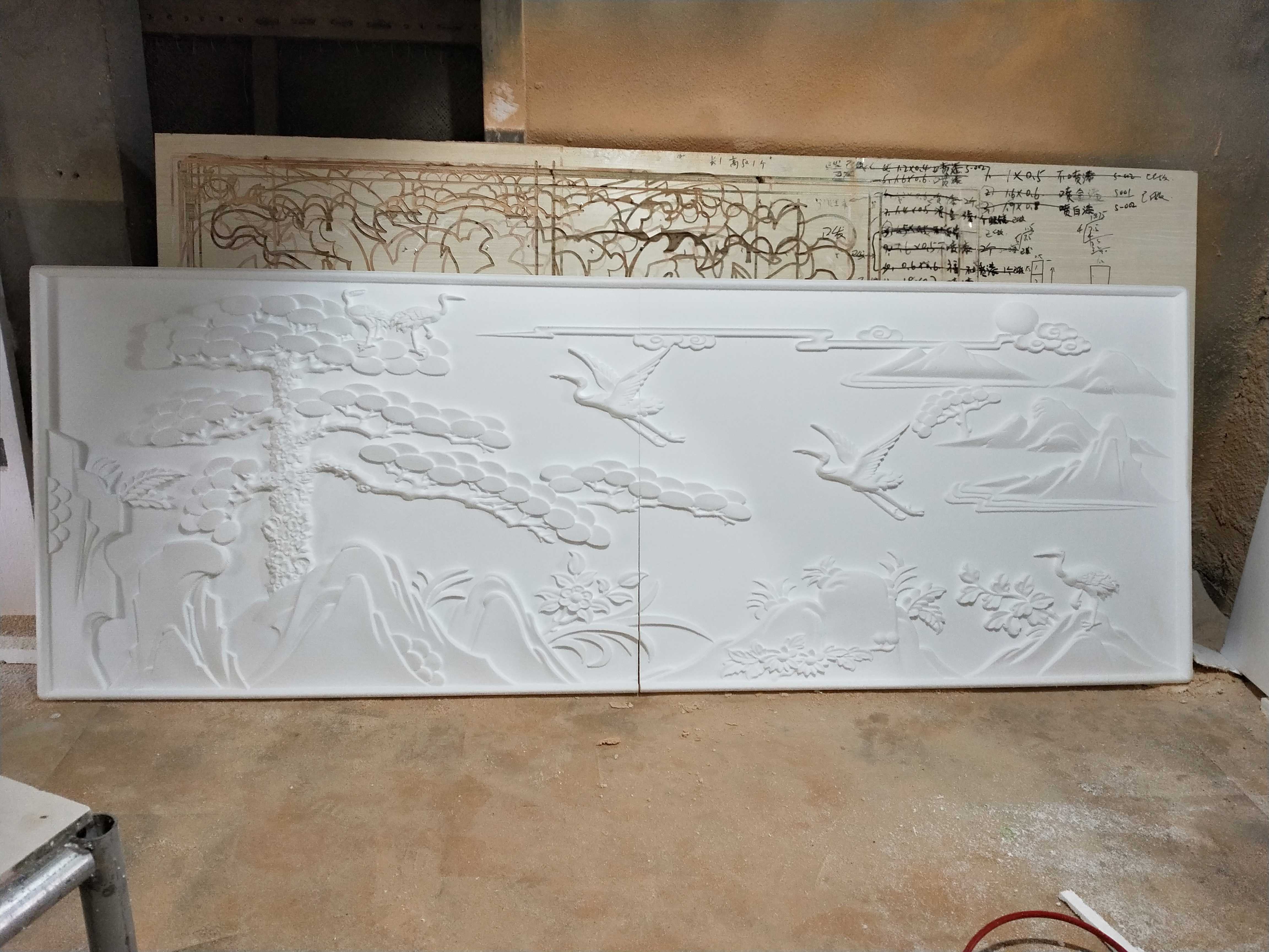 EPS relief European-style villa mentou mountain flower sandstone background wall exterior wall decorative foam relief finished product Songhe diagram