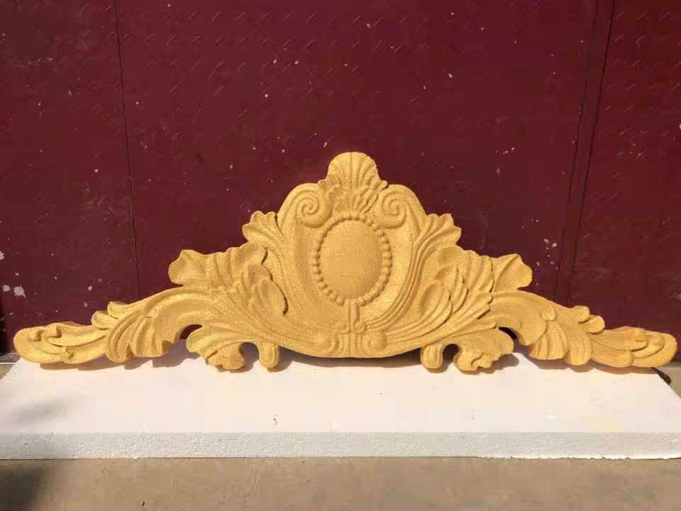 EPS foam relief European villa exterior wall decoration door head triangle mountain flower outdoor wall flower plate carving