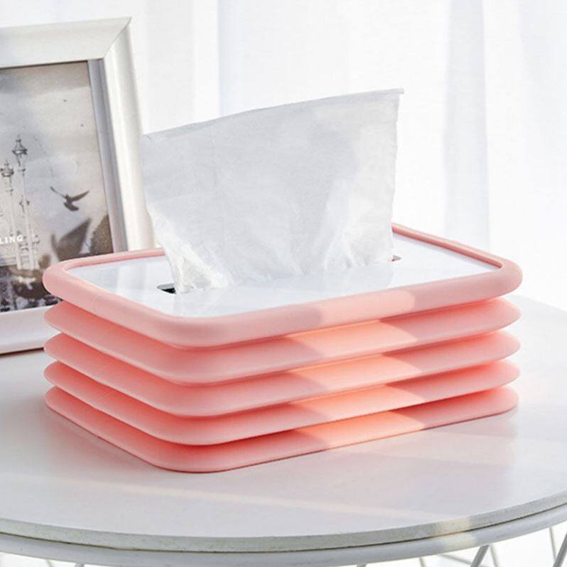 Liftable Tissue Box Automatic Silicone Gel Folding Telescopic Pumping Box Wind Violin Style Creative Multifunction Mesh Red Ins Wind-Taobao