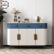 Light and luxurious minimalist closed cabinet modern Chinese leaning against wall Dining Side Cabinet Large Capacity Solid Wood Incorporated Into The Family Shoe Cabinet Decoration Cabinet