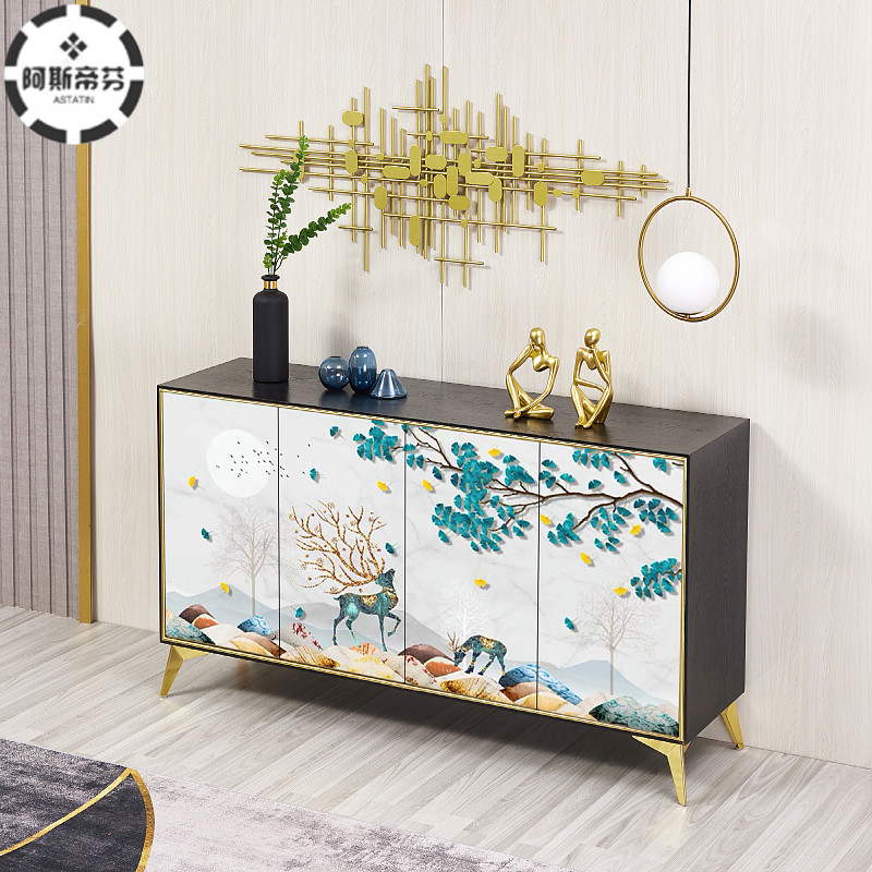 American light luxury entrance cabinet modern minimalist entry door foyer cabinet art decoration cabinet wall shoe cabinet bedroom storage cabinet