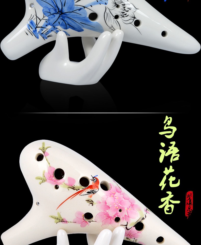 Người mới bắt đầu chơi Ocarina 12 lỗ Alto C đến sáu lỗ AC Ocarina nhạc cụ dân tộc chuyên nghiệp dành cho trẻ em Tao Shu - Nhạc cụ dân tộc sáo inox