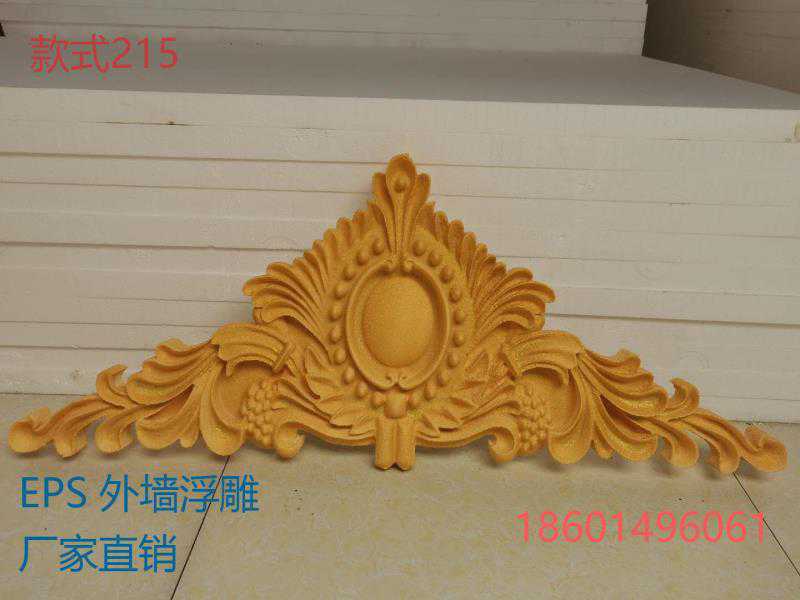 Eps flame retardant foam finished relief villa exterior wall decorated with mountain flower door head carved triangle flowers