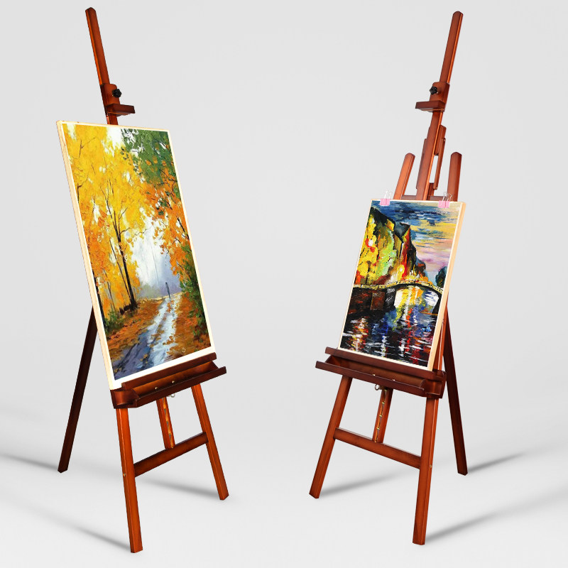 Solid wood easel lifting versatile picture frame Sketch Water Powder speed writing drawing board Drawing Frame Suit Adult Support Frame Solid Wood Oil Painting Front Overturning Folding Painting Shelf 4K2K Illustrator Poster Show Shelf