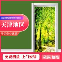 Tianjin Whole House Custom Door Sleeve Wrapping solid wood baking lacquered window cover Package Pass entrance door wrapping door wrapping window arched window