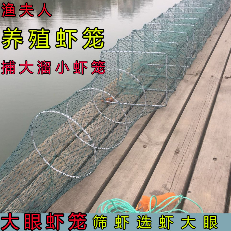 Shrimp cage shrimp nets have knots to catch large and small breeding lobster nets to catch fish cages with large meshes only in and out of fishing artifact