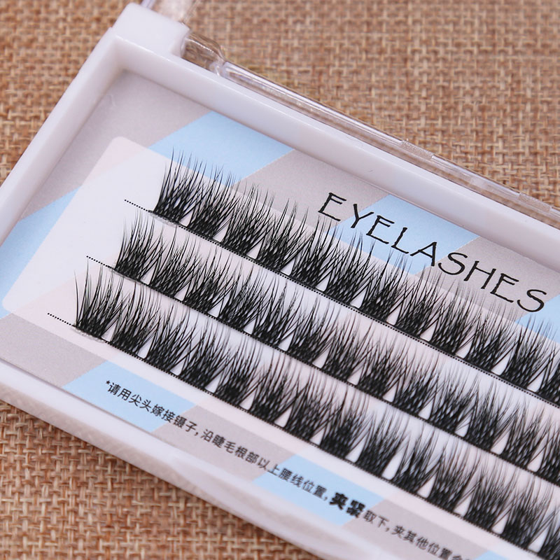 Slit - style false lashes female dense single cluster single strain from grafting soft natural simulation SNR002