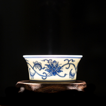 Ceramic Small Capacity Tea Cup Handpainted Master Cup Authentic Jingdezhen Green Flower glazed Lower colour Gongfu Tea with single cup