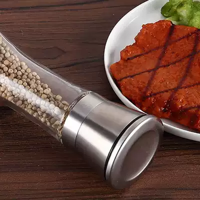 Yi Bai household pepper grinder 304 stainless steel kitchen manual grinding bottle pepper black pepper seasoning jar
