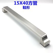 Square tube polished stainless steel shoe head handle shower bathroom glass door sliding door handle hole distance 500m