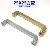 Shower bathroom bathroom glass door handle sliding door with head handle 25 square tube stainless steel dumb black titanium 300m