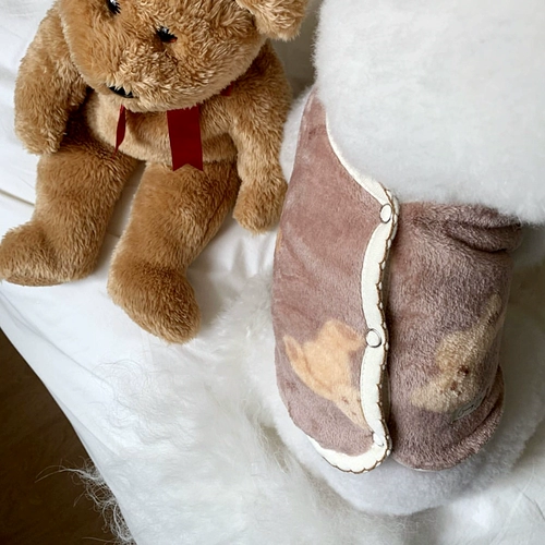 Собачья одежда Тедди Бишон Медведь Померанский Шнаузер маленький щенок Pet Pet Cat 2023 Осенний и Зимний Новый Бархатный жилет