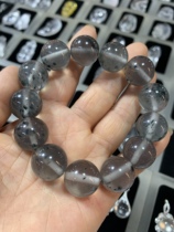 (Myanmar jadeite symbiotic stone) black steel floating flower 16 bracelets the charming charm of floating flowers