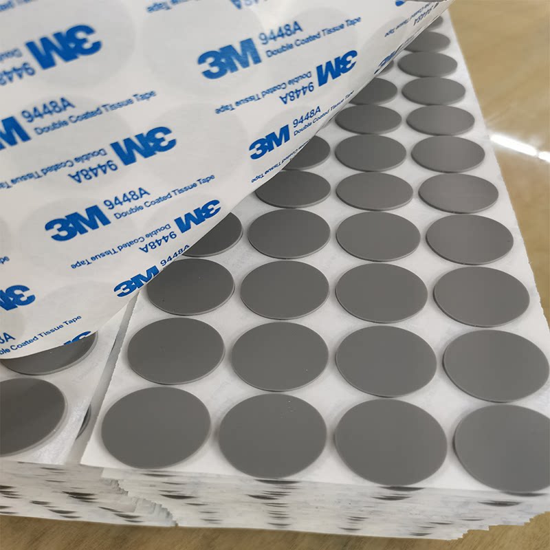 Light gray dark gray matte smooth round silicone gasket waterproof and high temperature resistant 3M single-sided back strong adhesive