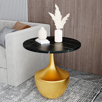 Italian rock sofa side a few light luxury metal office side table coffee table creative minimalist network red round table